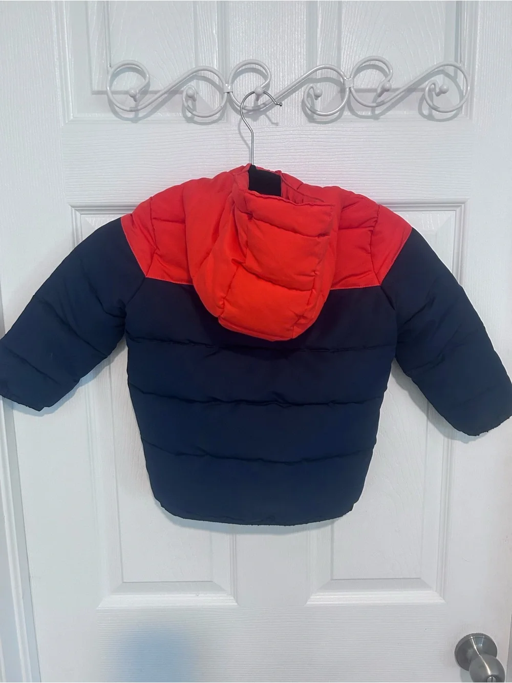 The Children's Place Navy & Orange Puffer Jacket. Size 3T